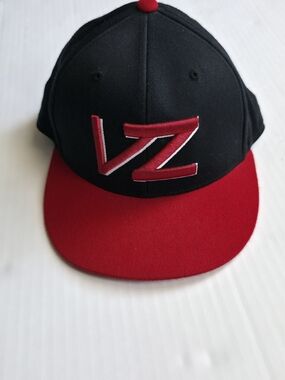 VonZipper Red/Black Corpo Snapback Hat Flat Bill Skater Retro Streetwear Y2K